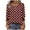 Wine, variant on CHGBMOK Womens Polka Dots 3/4 Sleeve Blouses Button On Crew Neck T Shirts Casual Dressy Tops Going Out Outfit