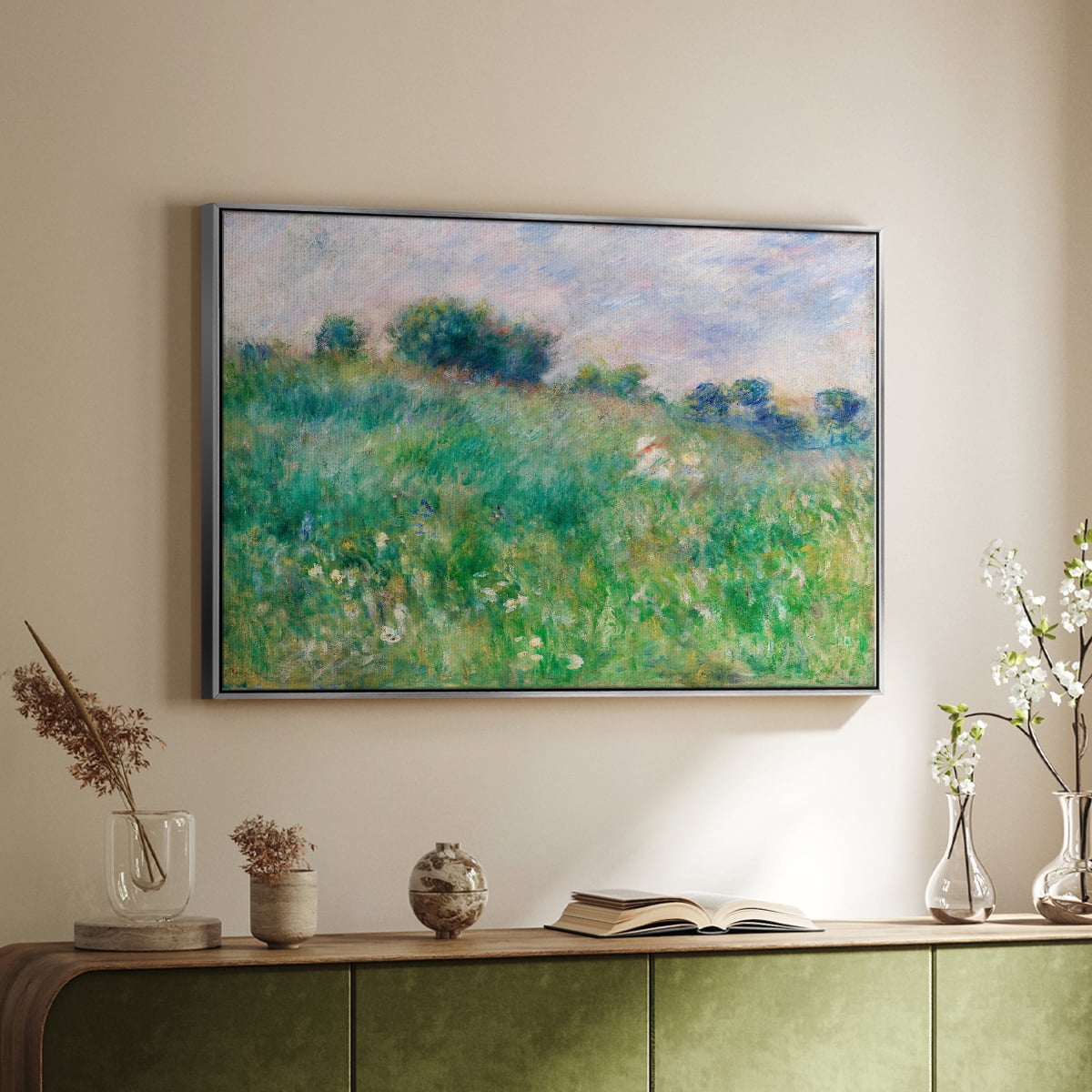 Vintage Landscape-XXIX By Wexford Home Framed in Silver Wood Gallery Wrapped Canvas 17 in. x 25 in.