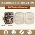 thumbnail image 7 of Xoenoiee Rabbit Bunny Peony Flower Print Bible Covers for Women Men with Handle and Zipper Pocket, Quilted Fabric Bible Case Fits Large Study Bibles Prayer Journal Organizer Easter Christian Gift, 7 of 7