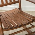 thumbnail image 6 of BplusZ Patio Rocking Chairs Set of 2 Wooden Porch Rocker Outdoor Furniture Indoor, Brown, 6 of 8