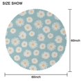 thumbnail image 2 of Round Tablecloth 60 Inch Floral Print Daisy Table Cover Wrinkle Free Kitchen Dining, 2 of 5