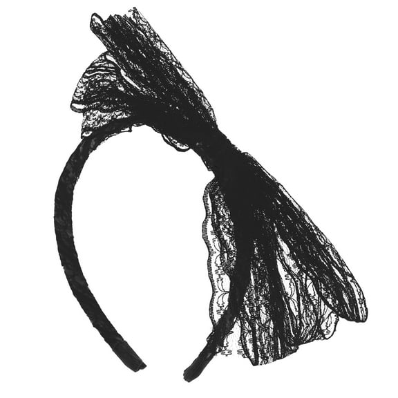 DECOMELODY Hair Band Black Bow 1Set 7.9x7.9in