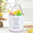 thumbnail image 3 of Purple Easter Egg Collecting Bag, Spring Festival Tote, Canvas Carryall With Reinforced Bottom, Lightweight Build And Whimsical Design For Celebrations And Home Use 9.84X9.06In 0.38Lb, 3 of 7