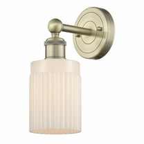 616-1W-AB-G341 Innovations Lighting Hadley - 1 Light Wall Sconce In Modern Style-11.5 Inches Tall and 4.5 Inches Wide-Antique Brass Finish-Matte White