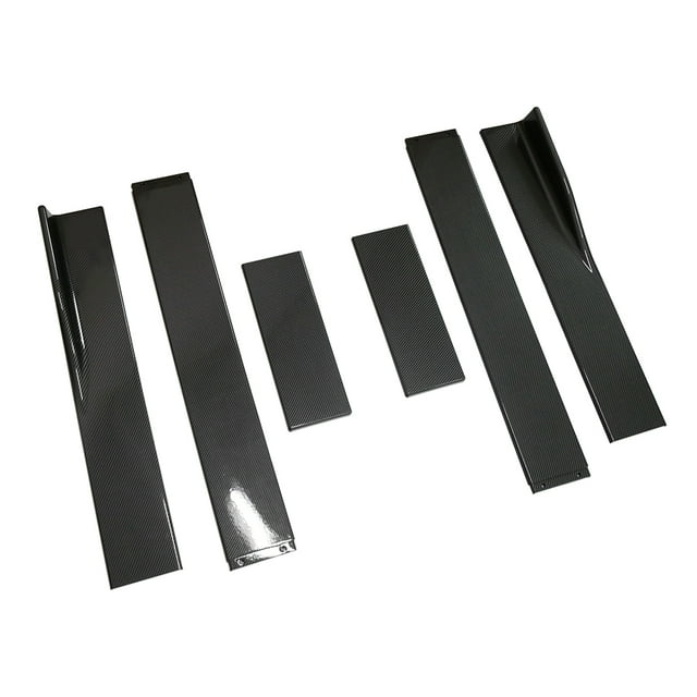 Yeacher Car Side Skirt Extensions Rocker 2.2M Universal Splitters Diffuser Lips Side Skirt Black