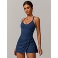thumbnail image 5 of IWEMEK Women's Tennis Dresses Twist Front Split Ruffle Cami Dress with shorts Golf Active Dress, 5 of 7