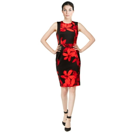 Calvin Klein Floral Print Sleeveless Sheath Dress