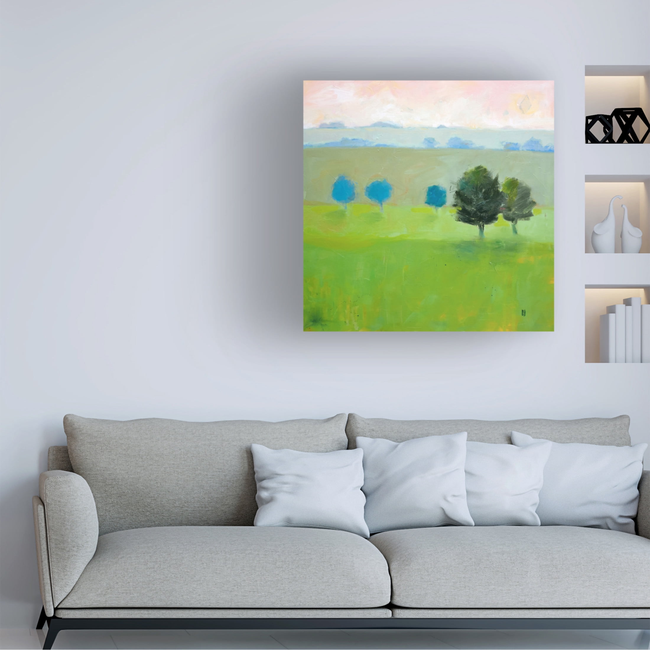 Canvas Wall Art - Sally Hootnick 'Gascony' Wall Art for Living Room, Bedroom, or Office Décor by Trademark Fine Art - 14 x 14 Inches