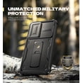 thumbnail image 6 of Dexnor for Samsung Galaxy S25 FE 2025 6.7" Case with Upgraded Slide Camera Cover & 2 Front Frames & Built-in Screen Protector & Kickstand, Heavy-Duty Rugged Case Full-Body Protective Cover,Black, 6 of 7