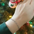 thumbnail image 2 of Stainles Steel Silver Open Circle Chain Bracelet for Women Adjustable, 2 of 4