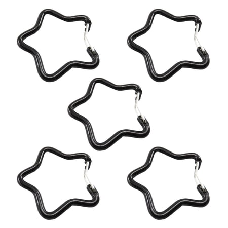 YIFAEUX 5Pcs Five-pointed Star Shaped Carabiner Heavy Duty Aluminum Alloy Portable Lightweight Outdoor Camping Climbing Snap Hook Clip Hanging Buckle