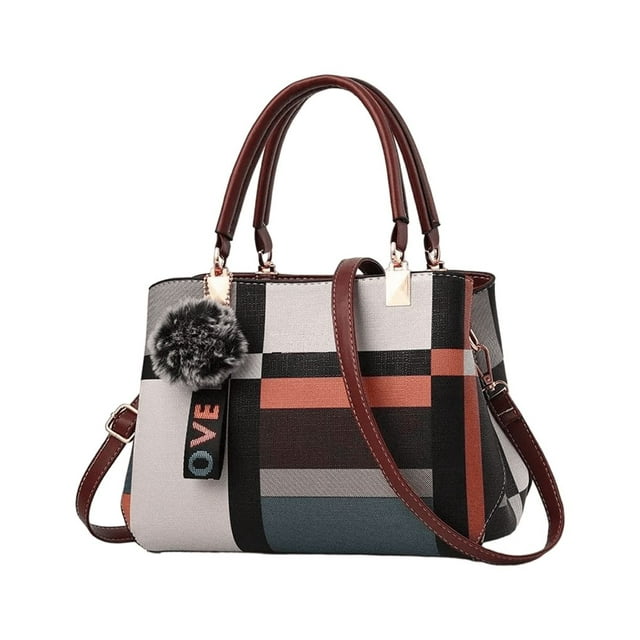 Bolso De Cuero Sintético Para Mujer Rojo