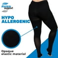thumbnail image 5 of Extra Large Opaque Compression Pantyhose for Women 20-30mmHg - Black, 3XL, 5 of 10