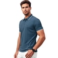 thumbnail image 5 of Cadmus 3 Pack Men's Quick Dry Golf Polo Shirts Lightweight Breathable Collared Casual Shirts,8878,Black+Blue+Green,S, 5 of 7