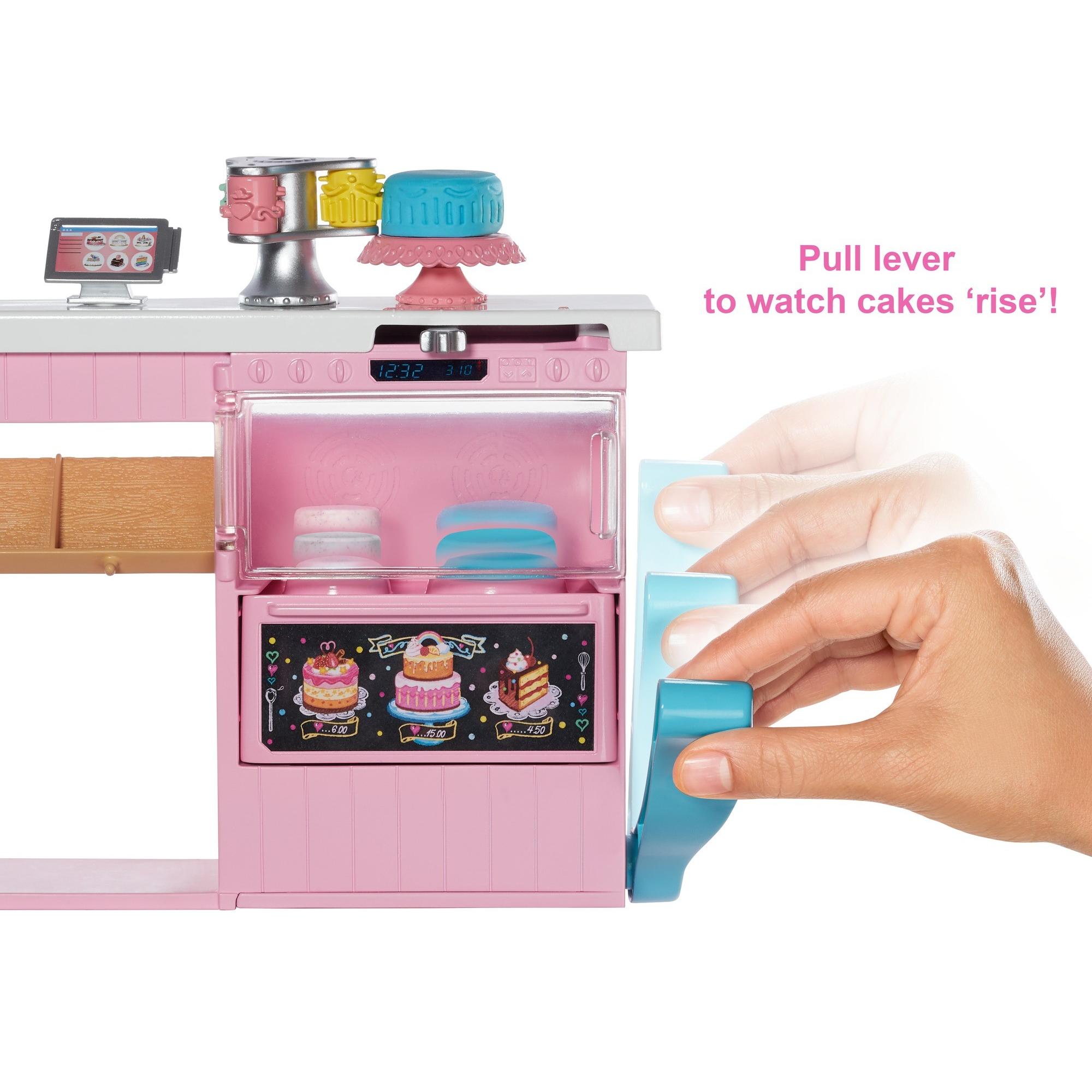 ​​Barbie Cake Decorating Playset with Brunette Doll, Baking Island with Oven, Molding Dough and Toy Icing Pieces for Kids 4 to 7 Years Old​ - image 4 of 16