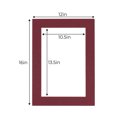 thumbnail image 3 of Maroon Acid Free 12x16 Picture Frame Mats with White Core Bevel Cut for 11x14 Pictures - Fits 12x16, 3 of 3