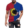 thumbnail image 1 of DPTALR T-Shirt à Manches Courtes pour Hommes, Col Rond, Impression Numérique 3D Drapeau, Pull D\'entraînement Physique, 1 of 3