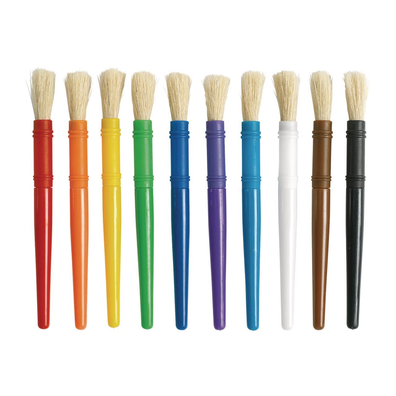 Colorations Plastic Chubby Paint Brushes Set of 10 (Item 10PCB
