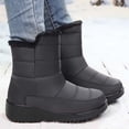 thumbnail image 7 of XIMIN Womens Anti Slip Ankle Booties Winter Snow Boots with Warm Fur Lining Side Zipper Mid-Calf Boot Booties Waterproof Non-slip Sole Casual Outdoor Walking Shoes, 7 of 7