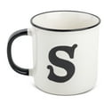Thyme & Table Monogram S Stoneware Coffee Mug 16oz, White
