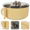 thumbnail image 1 of OULII Purple Instant Noodle Bowl with Handle for Home Use Stainless Steel PP Material 12oz, 1 of 8