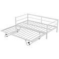thumbnail image 5 of Euroco Metal Daybed with Trundle and LED Light, Twin, Solid Platform Bed with Pop up Trundle Bed for Bedroom, 5 of 9