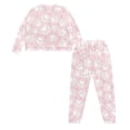thumbnail image 5 of SCRAWLGOD Dog Paw Print Pajamas Womens Long Sleeve Nightwear for Women Pj Set of 2 Crewneck Women's Pajama Sets Fall Lightweight Women Lounge Travel Set Size S, 5 of 7
