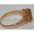 thumbnail image 5 of LBG British Made 10k Rose Gold Natural Peridot Womens Anniversary Ring - 33 size options - Size 6, 5 of 7