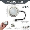 thumbnail image 2 of 12V DC 2W Range Hood Lights with EL Socket Male, 2Pack Hole Closet Stove LED Light Recessed, Kitchen Light Bulb, 2 of 5