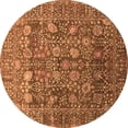 thumbnail image 1 of Ahgly Company Indoor Round Oriental Orange Industrial Area Rugs, 8' Round, 1 of 4