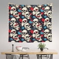 thumbnail image 2 of Pofeuu rock record Skull artist Print Wall Tapestry Decoration Wall Hanging Tapestry 60 x 51 Inch, 2 of 6