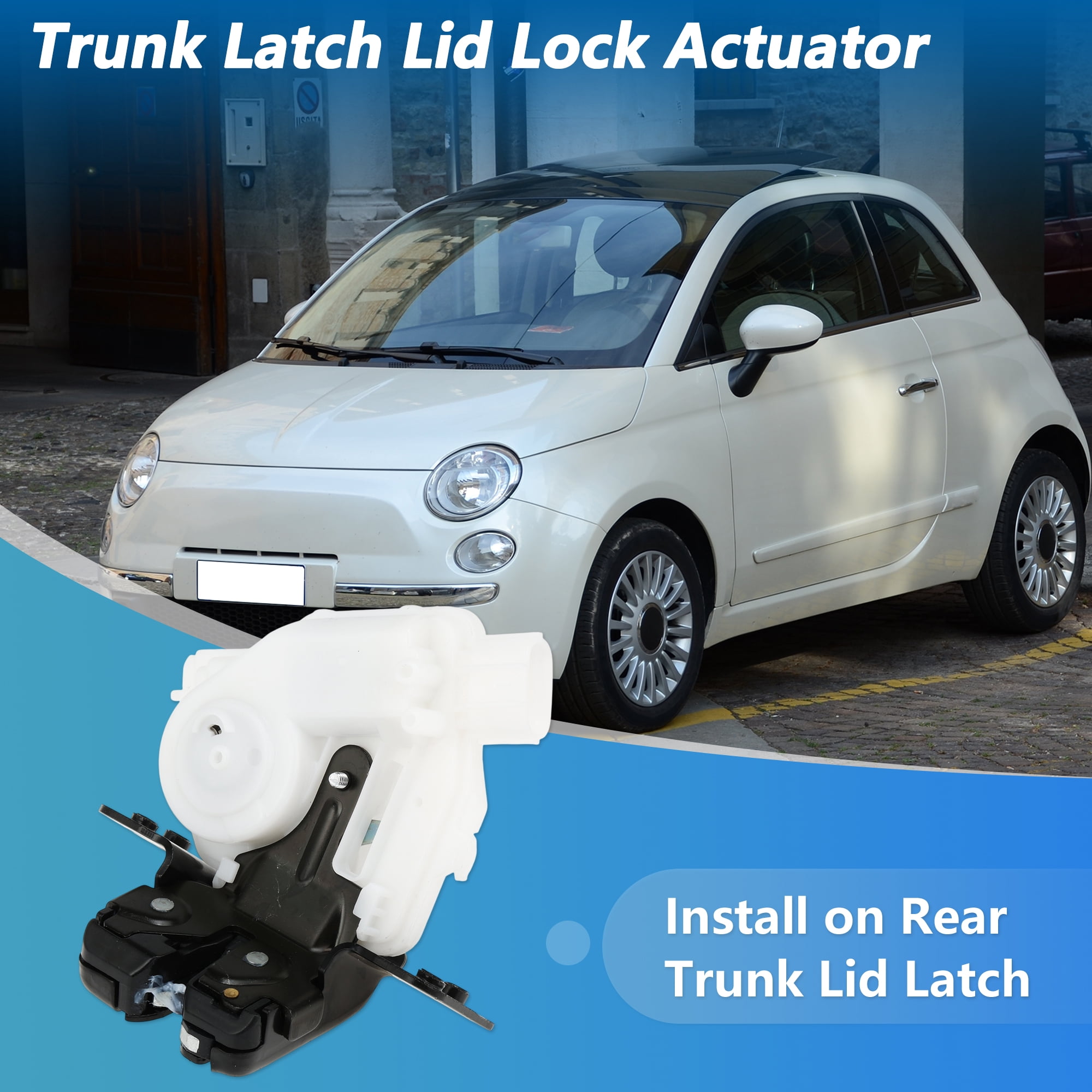 Unique Bargains 68070071AB Rear Trunk Latch Lock Actuator for Fiat 500 2012-2019