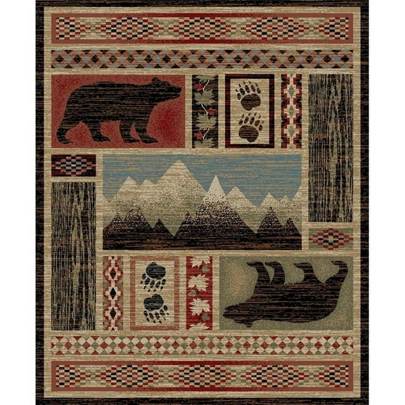 7 ft. 10 in. x 9 ft. 10 in. American Destination Aspen Area Rug, Multi Color