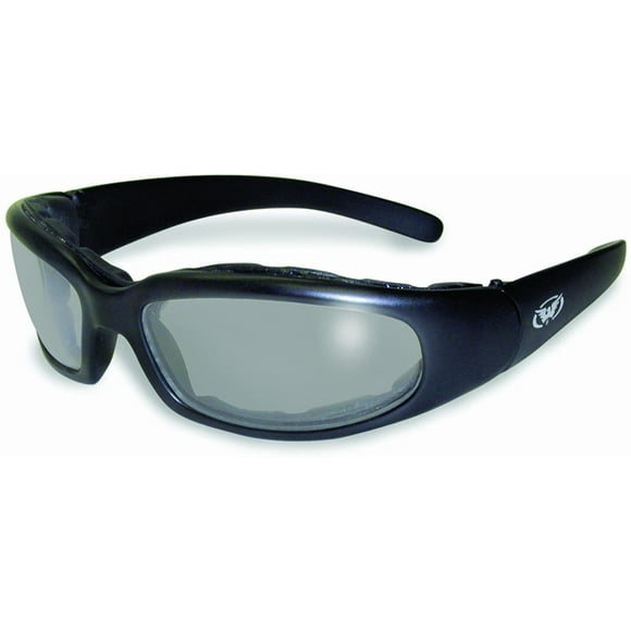 Global Vision Chicago Padded Riding Glasses (Black Frame/Clear-Smoke Lens)