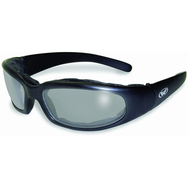 Global Vision Chicago Padded Riding Glasses (Black Frame/Clear-Smoke Lens)