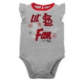 thumbnail image 4 of Girls Newborn & Infant Red/Heather Gray St. Louis Cardinals Little Fan Two-Pack Bodysuit Set, 4 of 5