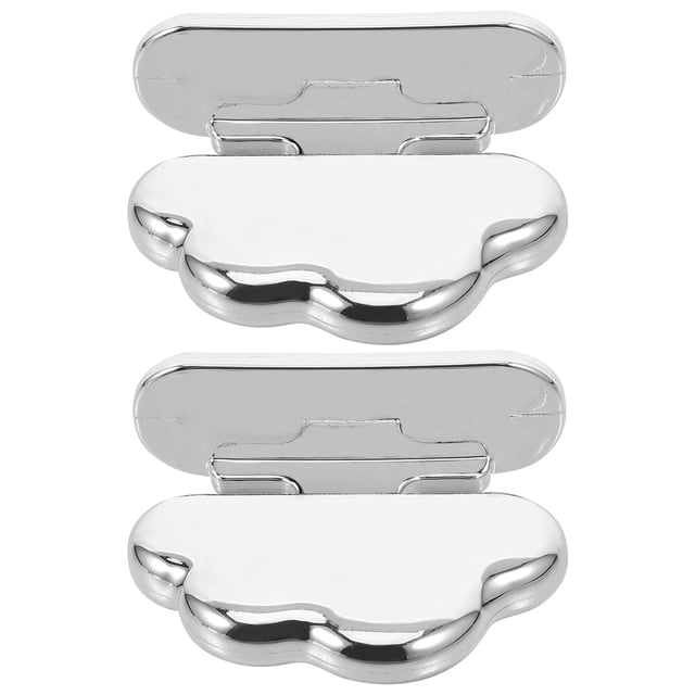 2Pcs Cloud Shape Silver Toilet Seat Lifter Avoid Direct Contact Easy to Clean Durable Safe Usage for Home Use