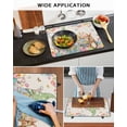 thumbnail image 5 of Large Induction Cooktop Protector Mat Easter Gnomes Stove Top Covers for Electric Stove, Spring Watercolor Bunny Tulip Flower Beige Decorative Stove Burner Cover Mats, Glass Top Stove Cover, 5 of 7