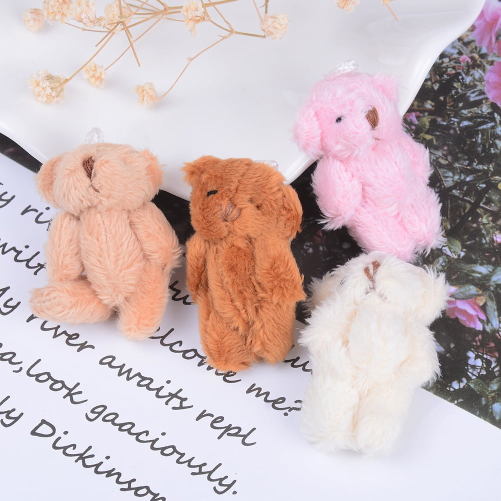 Mini 4.5 cm fluffy bear plush stuffed toy doll for kids candy box gifts toys TEC 