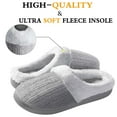 thumbnail image 2 of HOMEHOT Warm Fuzzy Slippers for Women Memory Foam Clog Slippers Indoor Outdoor Bedroom Shoes Adult Gray Size 9 Female, 2 of 5