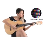QMG Guitar Fretboard Stickers – Color Coded Note Decals for Beginners – Includes Sharp & Flat Notes – Covers 14 Frets – No Residue – Acoustic & Electric Guitar Accessories