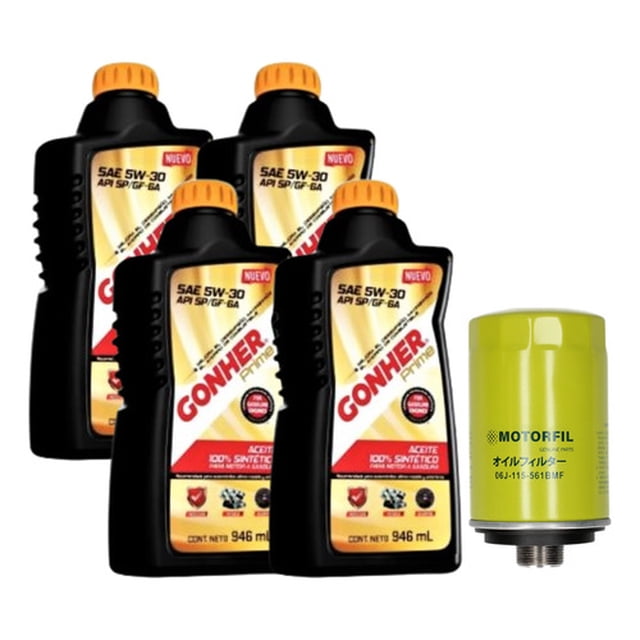 Kit Cambio De Aceite Tiguan 2009 Al 2017 Aceite Gonher 5w30