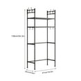 thumbnail image 3 of Nilvkv 2-Layer Shelf Organizer Stainless Steel Toilet-Above Storage Rack for Bathroom Organizing Toiletries(18.5x9.84x54.33in), 3 of 6