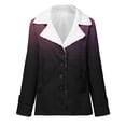 thumbnail image 4 of Lindreshi Plus Size Coats for Women Clearance Women Winter Warm Composite Plush Button Lapels Jacket Outwear Coat, 4 of 4