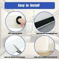 thumbnail image 2 of Pure White Paintable Baseboard Trim,1 Roll Flexible Baseboard Molding Trim,Easy to Peel Soft Foam Wall Base,Self-Adhesive Wall Baseboard Trim,Caulk and Trim Strips for Floor (White), 2 of 8