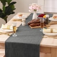 thumbnail image 6 of decorUhome Linen Table Runner, Washable Kitchen Dining Table Decoration for Home Party Decor, Dark Grey, 13 x 90 inch, 6 of 8