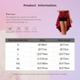 thumbnail image 7 of YiZYiF Womens Gothic Medieval Steampunk Satiny Pirate Skirt Lace-up Tiered Ruffled High Low Skirts Navy Blue 3XL, 7 of 7