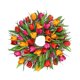 thumbnail image 5 of Guirnalda de flores artificiales para puerta de tulipán, flor de vid falsa, decoración del hogar, follaje de flores de simulación, naranja, 40 cm sidaley HA8952-02B, 5 of 6