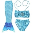 thumbnail image 3 of YUANZI Kids Swimsuits Fish Scale Tail Swimsuit Set Toddler Kids Girls Sling Bikini Print Top Shorts Sets Swimwear Swimsuit Summer Beach Outfit Three Pieces Bathing Suits, 3 of 6