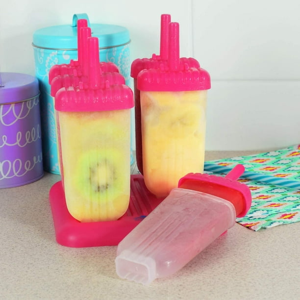 Lot de 6 moules à glace Popsicle – Sans BPA réutilisables pour crème glacée  DIY Pop Moulds Holders avec plateau et bâtons Popsicles Maker Fun pour  enfants et adultes 